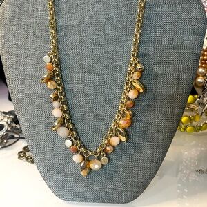 Elegant Gold and Cream Necklace